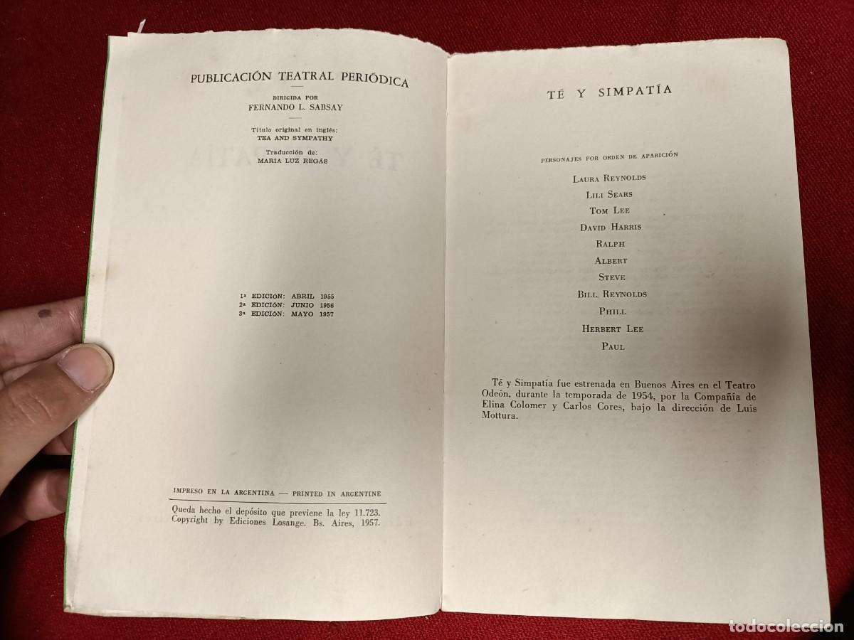 Libros de segunda mano: T&eacute; y simpat&iacute;a. Robert A. Anderson. Buenos Aires, 1957 - Foto 3