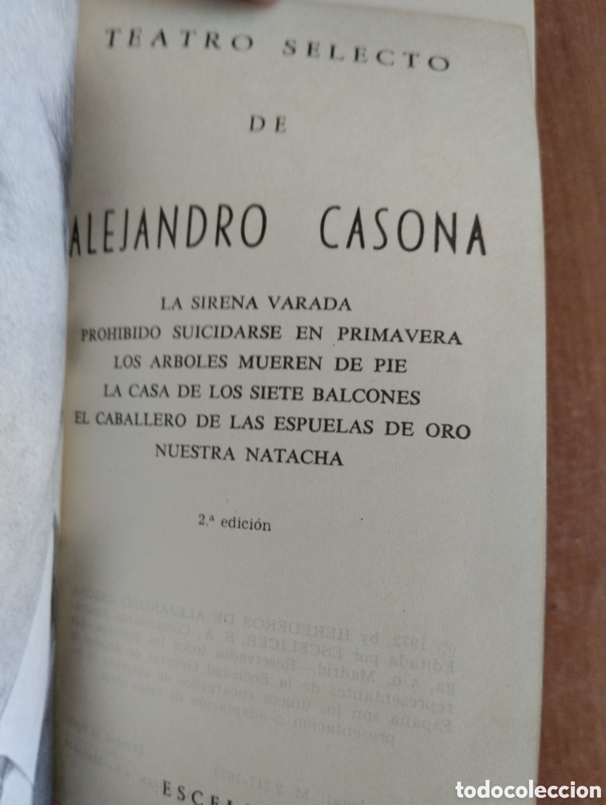 Libros de segunda mano: Teatro selecto de Alejandro Casona, - Foto 3