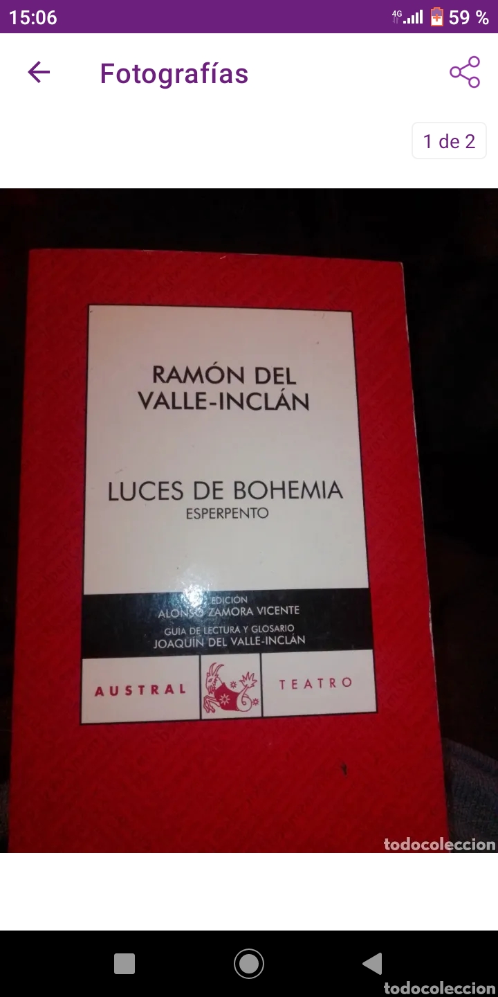 Libros de segunda mano: Luces de bohemia Valle Incl&aacute;n - Foto 1