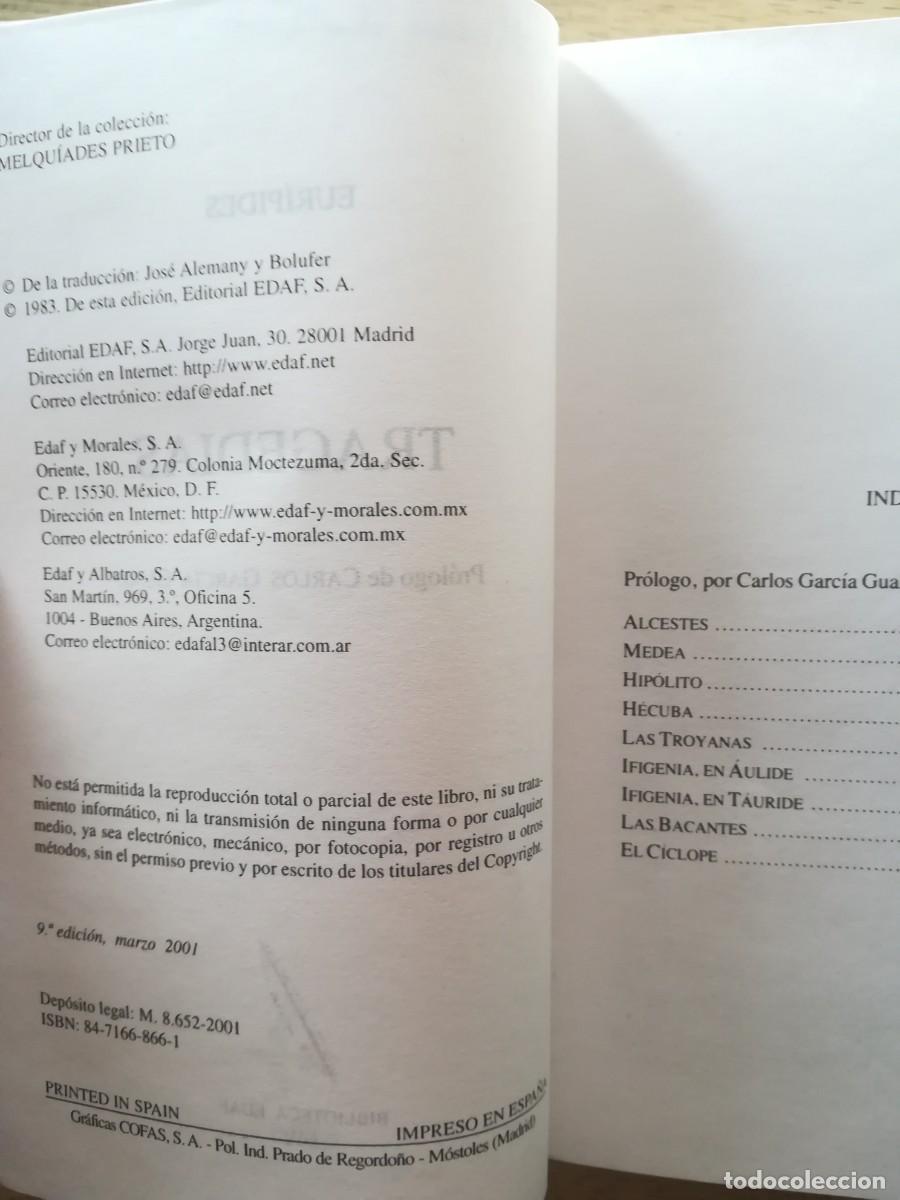 Libros de segunda mano: Tragedias. Eur&iacute;pides - Foto 6