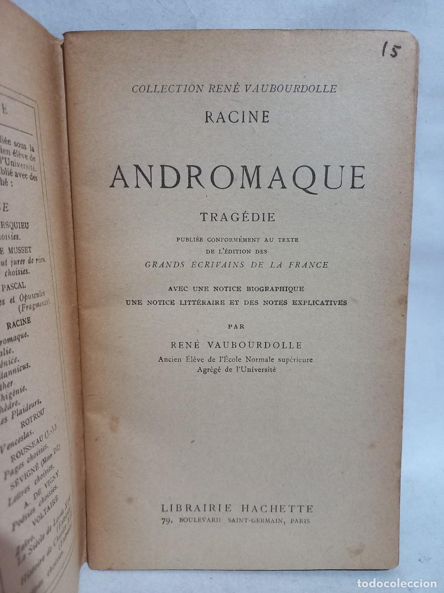 Libros de segunda mano: Racine - Andromaque - Foto 2