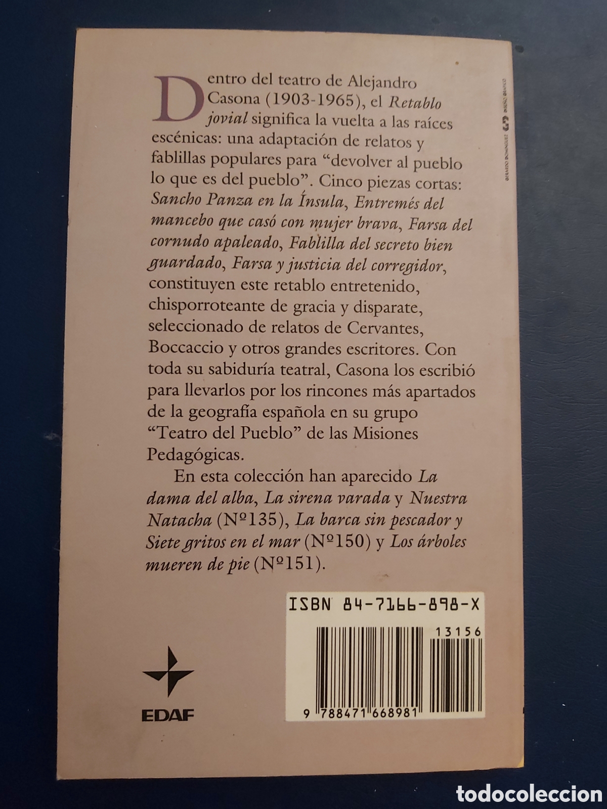 Libros de segunda mano: RETABLO JOVIAL # ALEJANDRO CASONA # E. EDAF # 1983 - Foto 7