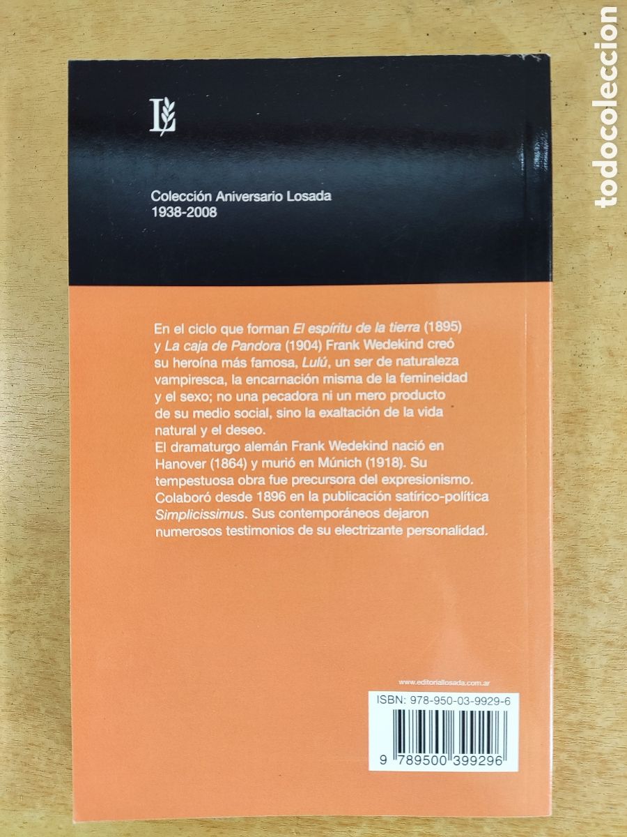 Libros de segunda mano: LUL&Uacute; / FRANK WEDEKIND / 2014. LOSADA - Foto 3
