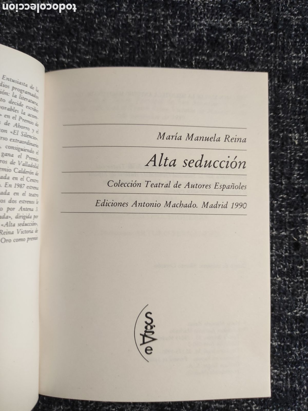 Libros de segunda mano: ALTA SEDUCCI&Oacute;N / MAR&Iacute;A MANUELA REIN - Foto 2
