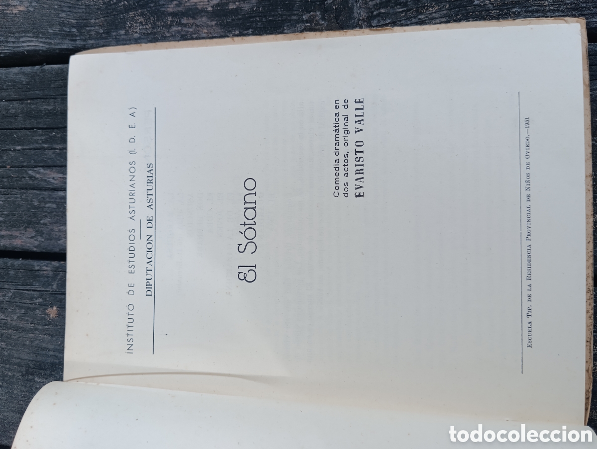 Libros de segunda mano: EVARISTO VALLE: EL S&Oacute;TANO. COMEDIA DRAM&Aacute;TICA. OVIEDO, 1951. - Foto 6