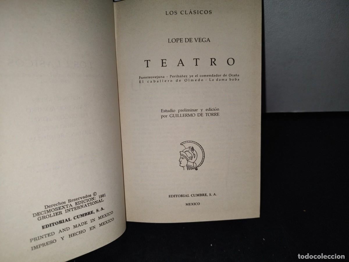 Libros de segunda mano: 178- LOS CL&Aacute;SICOS. LOPE DE VEGA. TEATRO - Foto 3