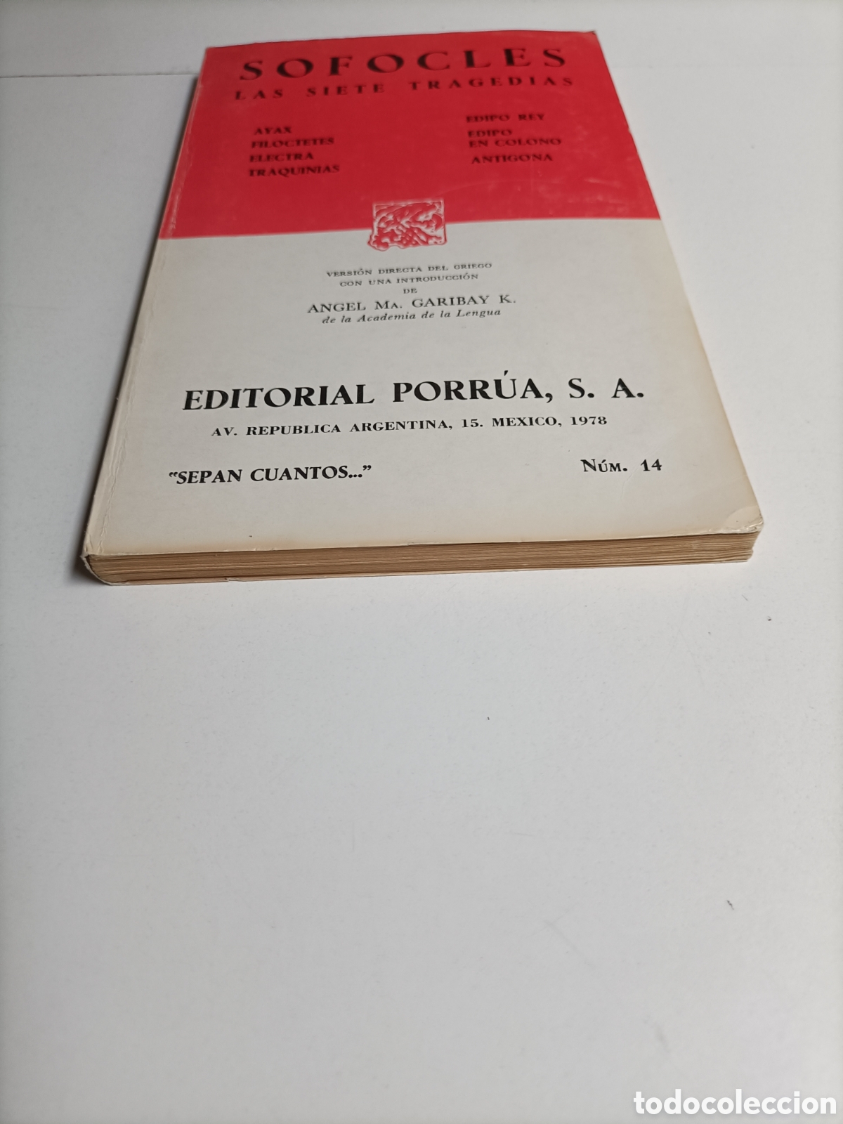 Libros de segunda mano: Sofocles .Las siete tragedias Ayax Electra. Traquinas. Edipo Rey - Foto 3