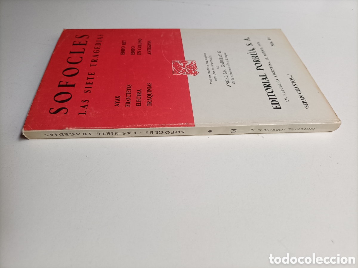 Libros de segunda mano: Sofocles .Las siete tragedias Ayax Electra. Traquinas. Edipo Rey - Foto 4