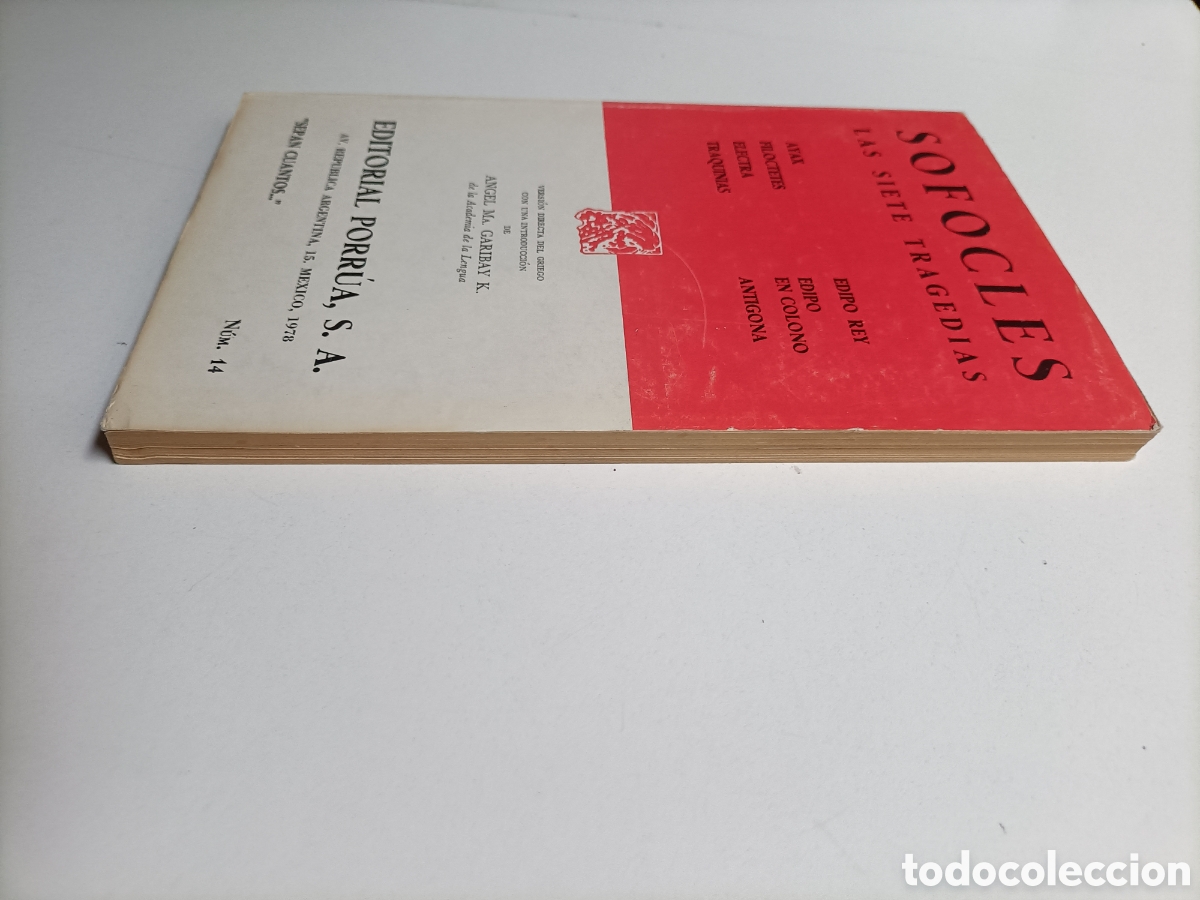 Libros de segunda mano: Sofocles .Las siete tragedias Ayax Electra. Traquinas. Edipo Rey - Foto 5