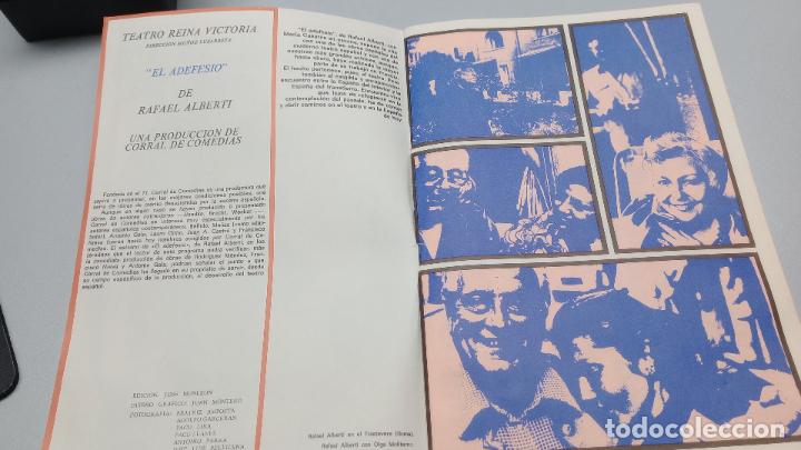 Libros de segunda mano: PROGRAMA DE EL ADEFESIO DE RAFAEL ALBERTI. CORRAL DE COMEDIAS. 1976 TEATRO - Foto 2