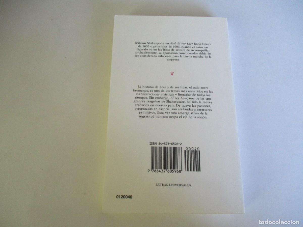 Libros de segunda mano: WILLIAM SHAKESPEARE El rey Lear W22309 - Foto 2