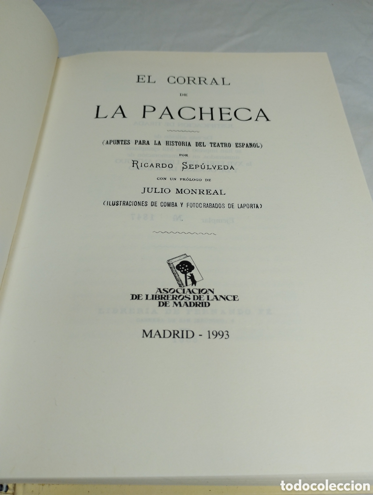 Libros de segunda mano: El corral de la Pacheca. Ricardo Sep&uacute;lveda, 1993 - Foto 3