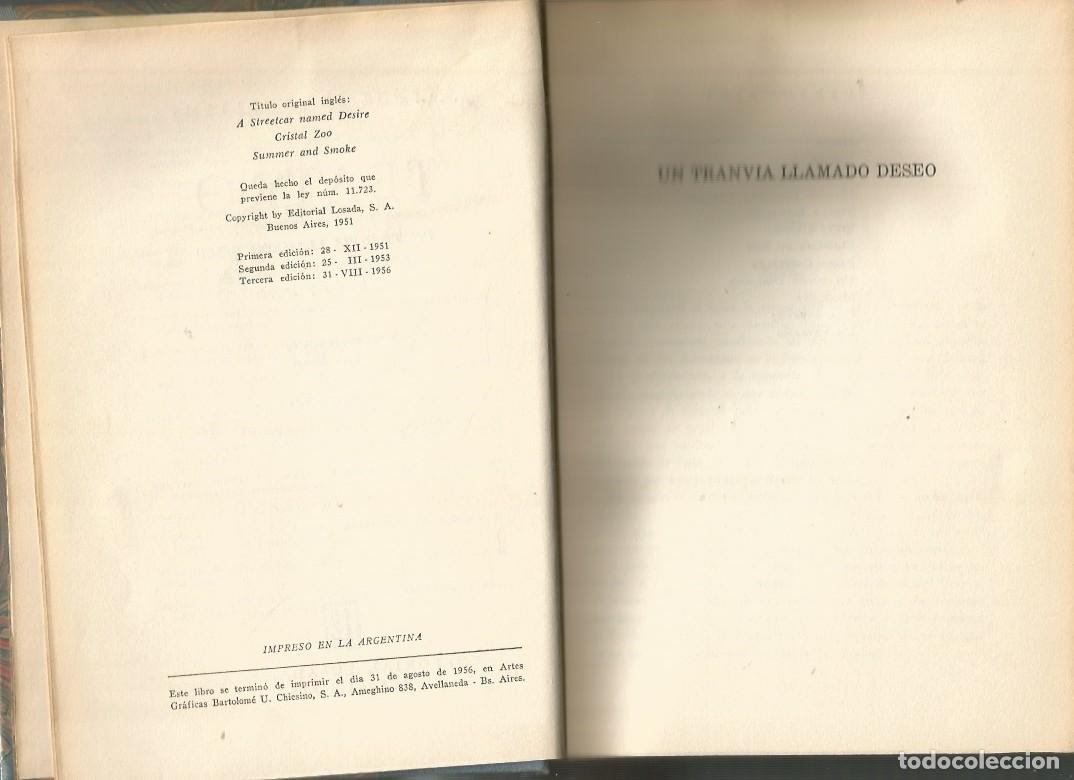 Libros de segunda mano: TEATRO - TENNESSEE WILLIAMS - Foto 2