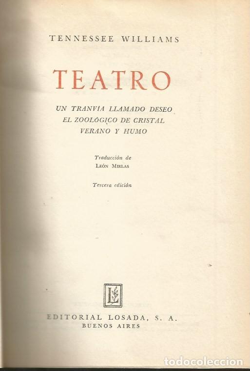 Libros de segunda mano: TEATRO - TENNESSEE WILLIAMS - Foto 3