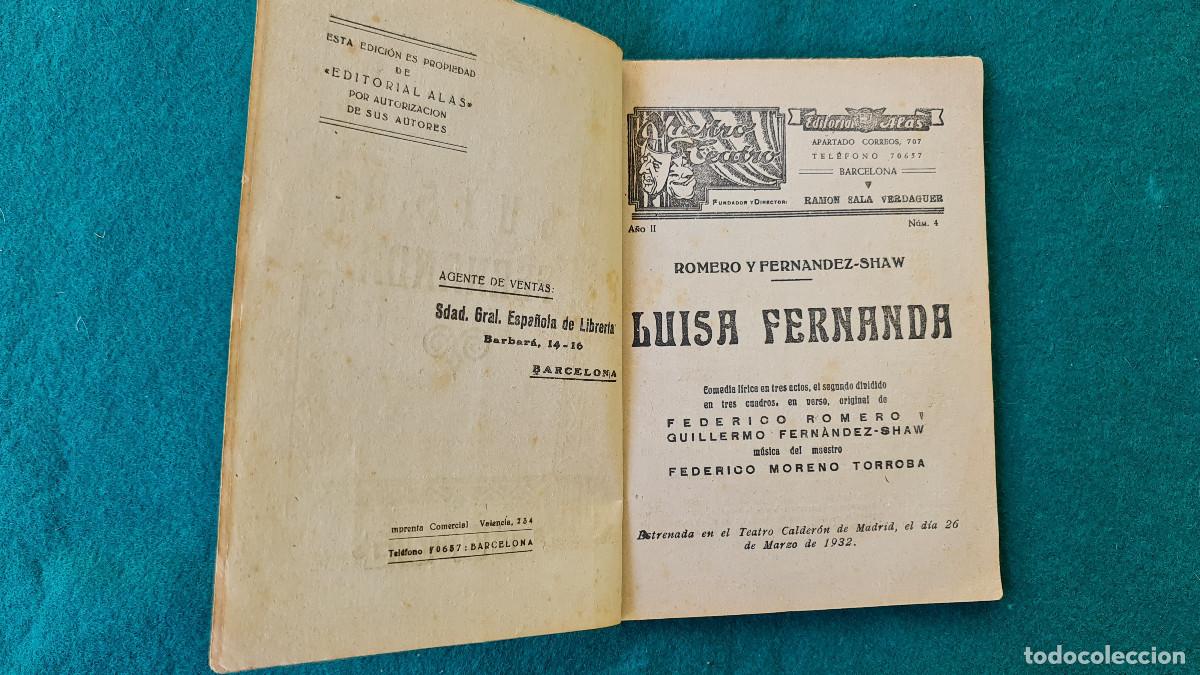 Libros de segunda mano: NUESTRO TEATRO - LUISA FERNANDA (1939) - Foto 3