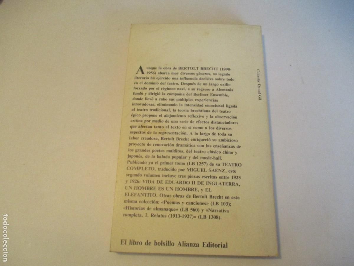 Libros de segunda mano: BERTOLT BRECHT Teatro completo 2 W23014 - Foto 2