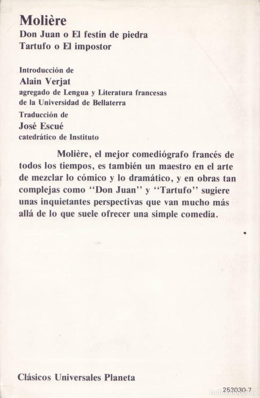 Libros de segunda mano: Don Juan/Tartufo - Moliere - Foto 3