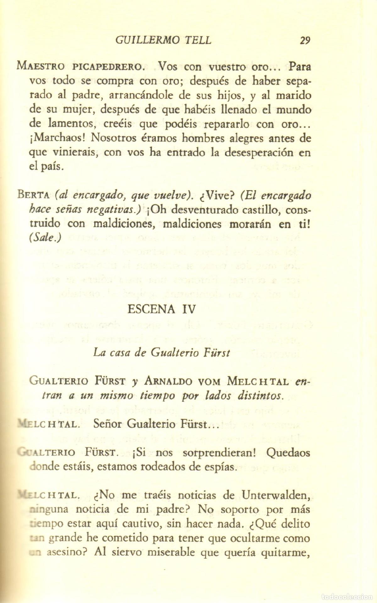 Libros de segunda mano: Guillermo Tell - Von Schiller, Friedrich - Foto 2