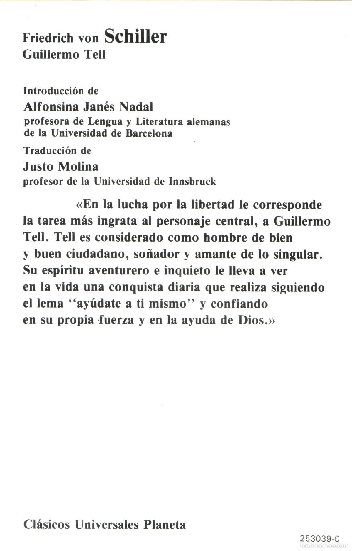 Libros de segunda mano: Guillermo Tell - Von Schiller, Friedrich - Foto 3