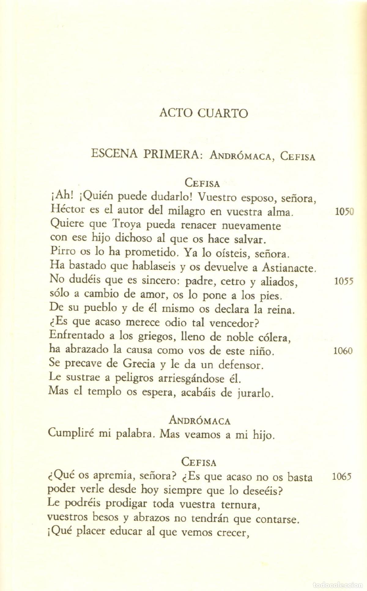 Libros de segunda mano: Andromaca/Fedra - Racine, Jean - Foto 3