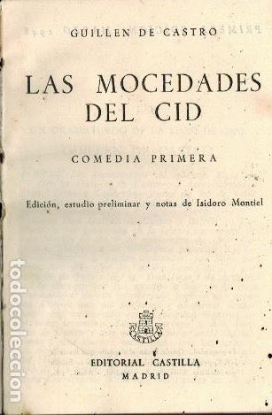 Libros de segunda mano: LAS MOCEDADES DEL CID (COMEDIA PRIMERA) - Foto 1