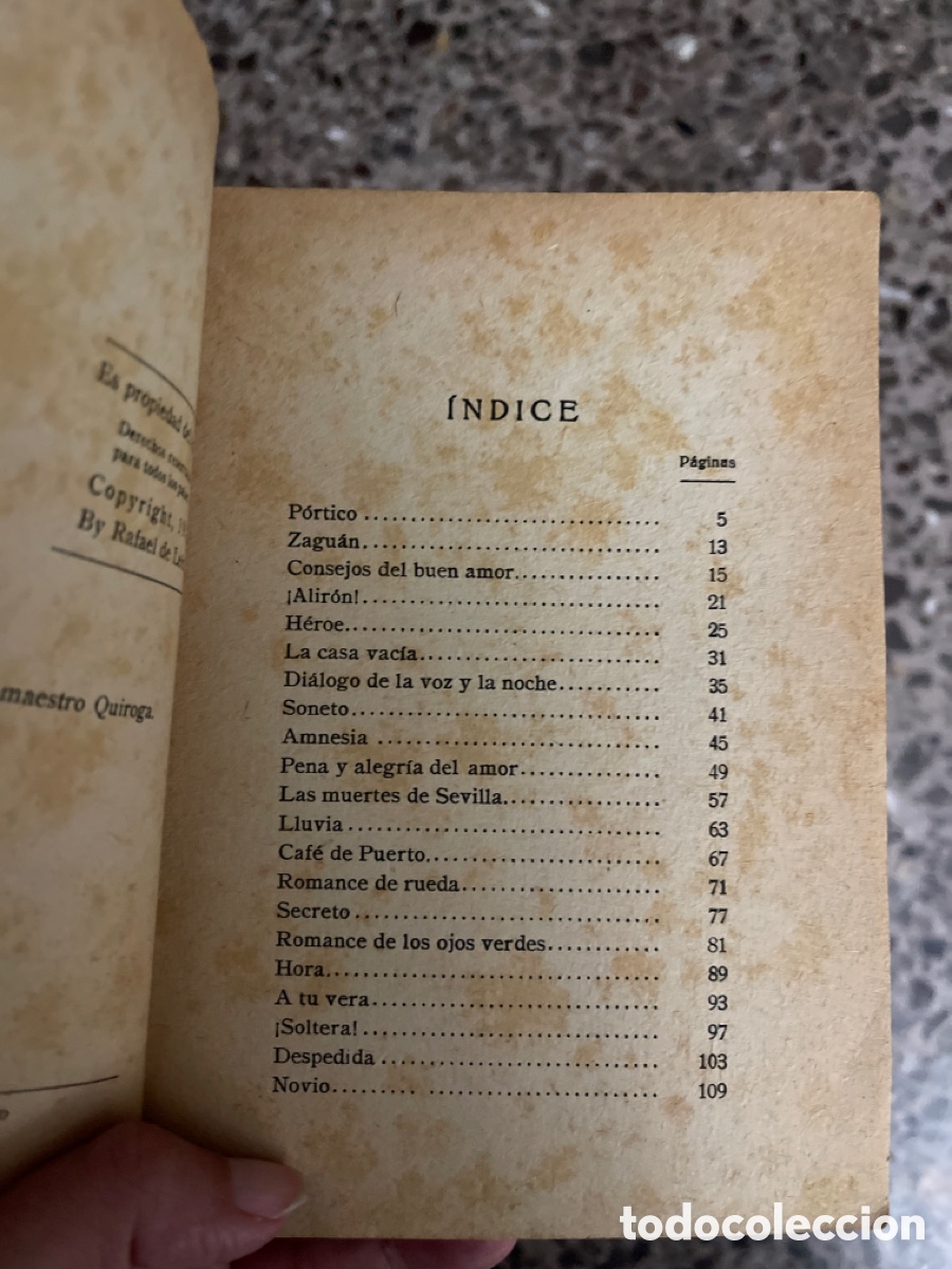 Libros de segunda mano: Pena y alegr&iacute;a del amor. Versos de Rafael de Le&oacute;n - Foto 3