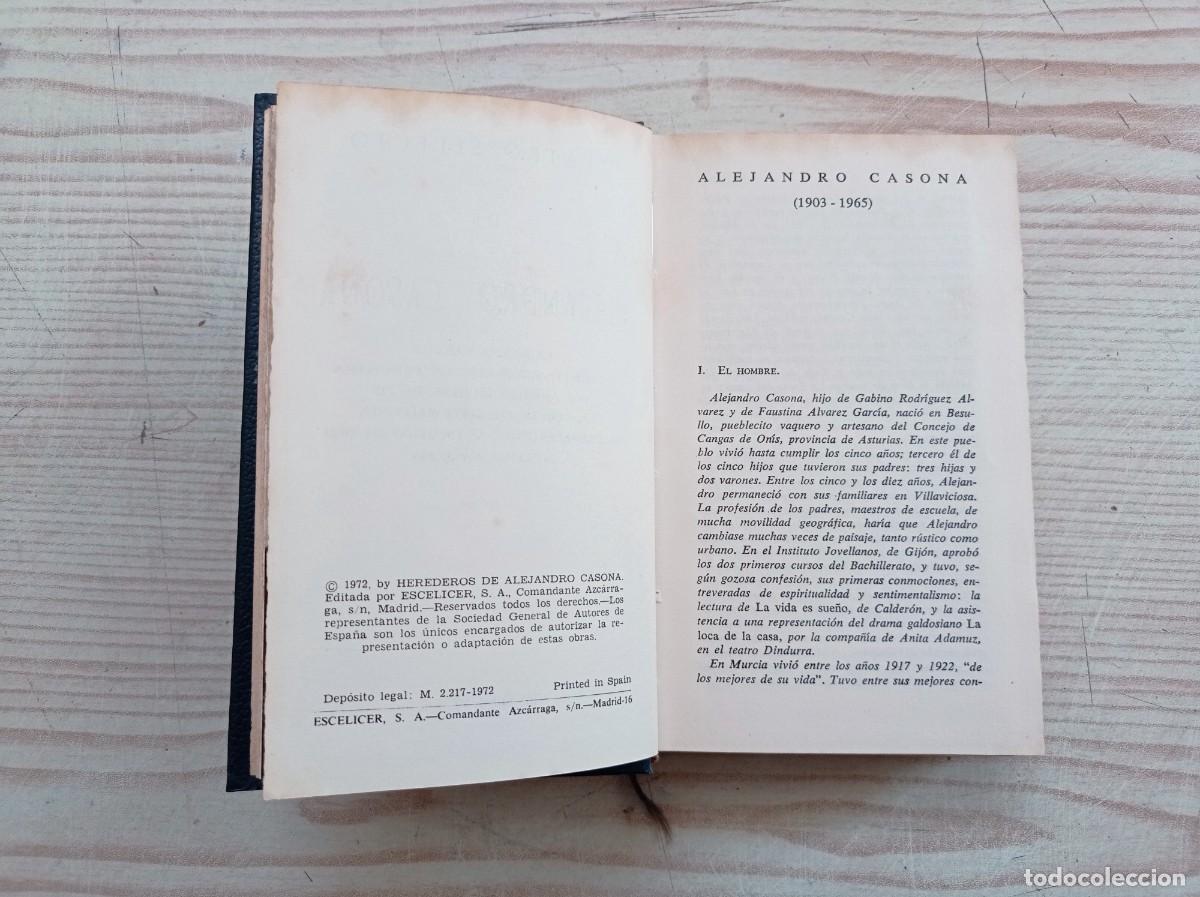 Libros de segunda mano: Teatro Selecto De Alejandro Casona - 1972 - Escelicer - Foto 3