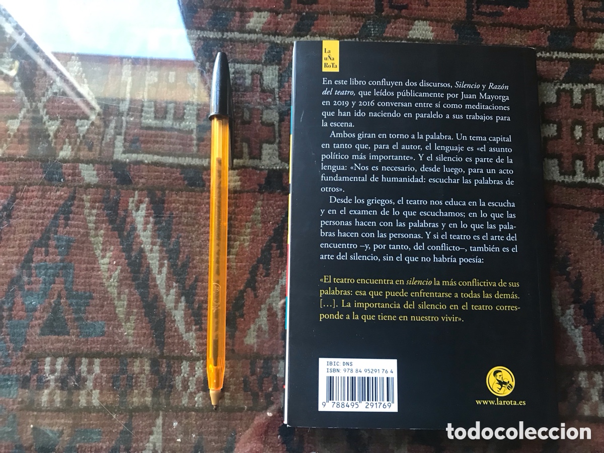 Libros de segunda mano: Silencio. Raz&oacute;n del teatro. Juan Mayorga. Como nuevo - Foto 3