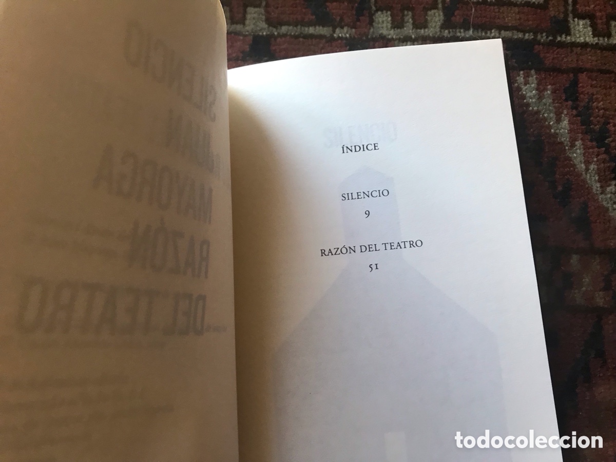 Libros de segunda mano: Silencio. Raz&oacute;n del teatro. Juan Mayorga. Como nuevo - Foto 4