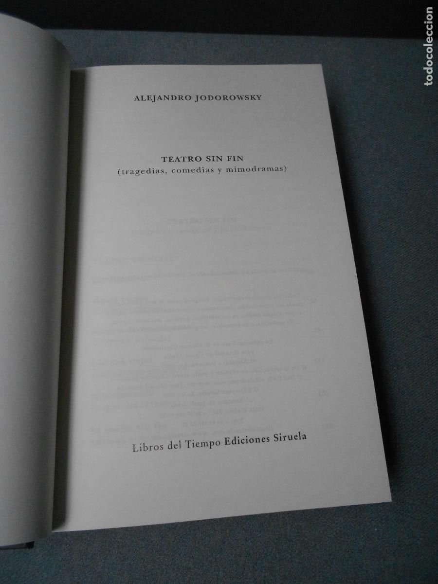 Libros de segunda mano: TEATRO SIN FIN. - Foto 3