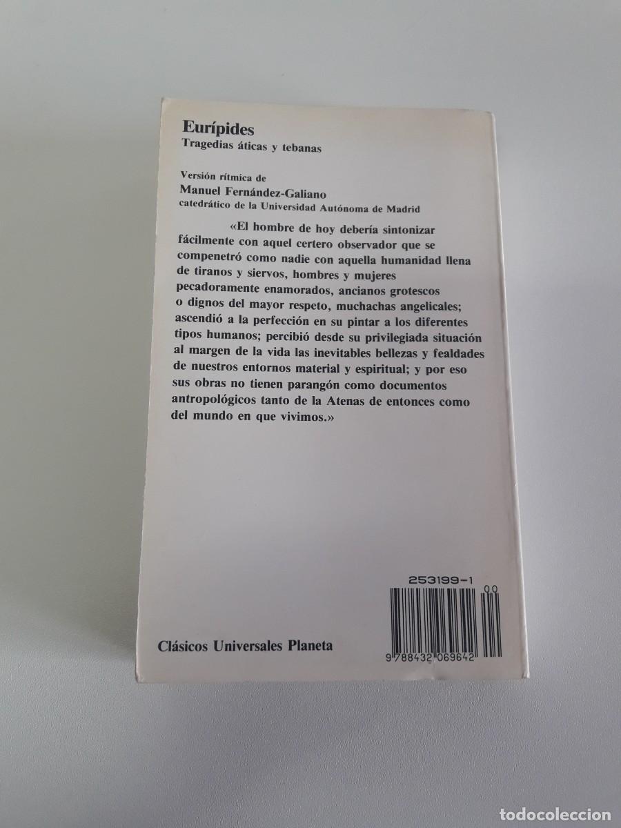 Libros de segunda mano: Tragedias &aacute;ticas y tebanas. Eur&iacute;pides. - Foto 2
