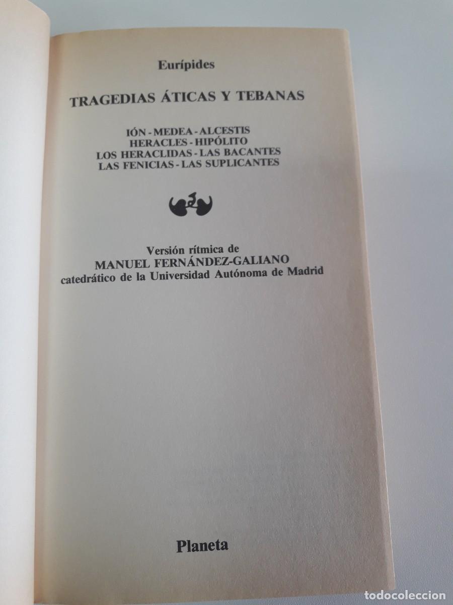 Libros de segunda mano: Tragedias &aacute;ticas y tebanas. Eur&iacute;pides. - Foto 4