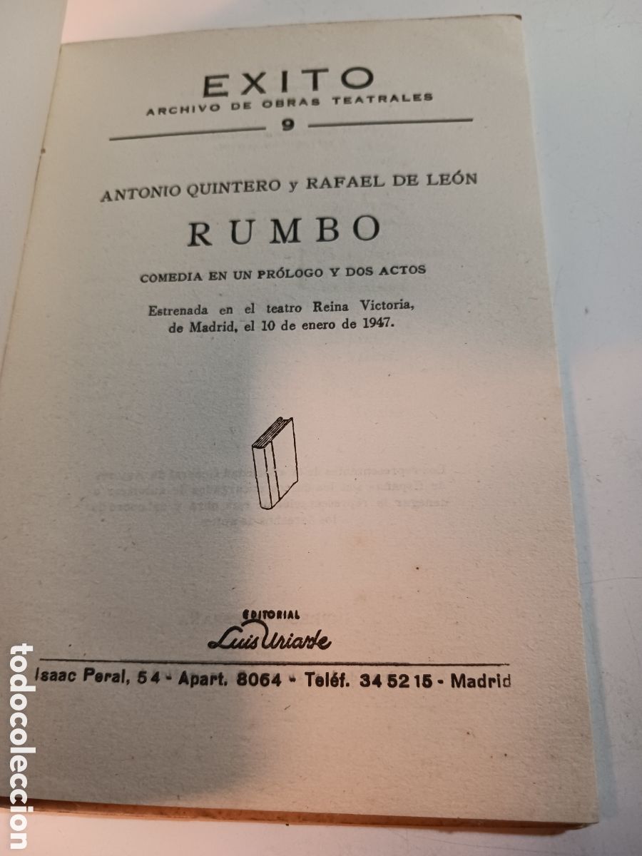 Libros de segunda mano: Rumbo Antonio Quintero y Rafael de Le&oacute;n 1947 - Foto 2
