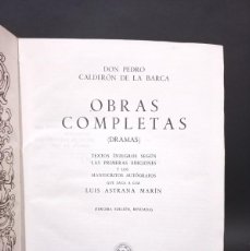 Libros de segunda mano: DON PEDRO CALDERÓN DE LA BARCA - OBRAS COMPLETAS (DRAMAS) - 1945