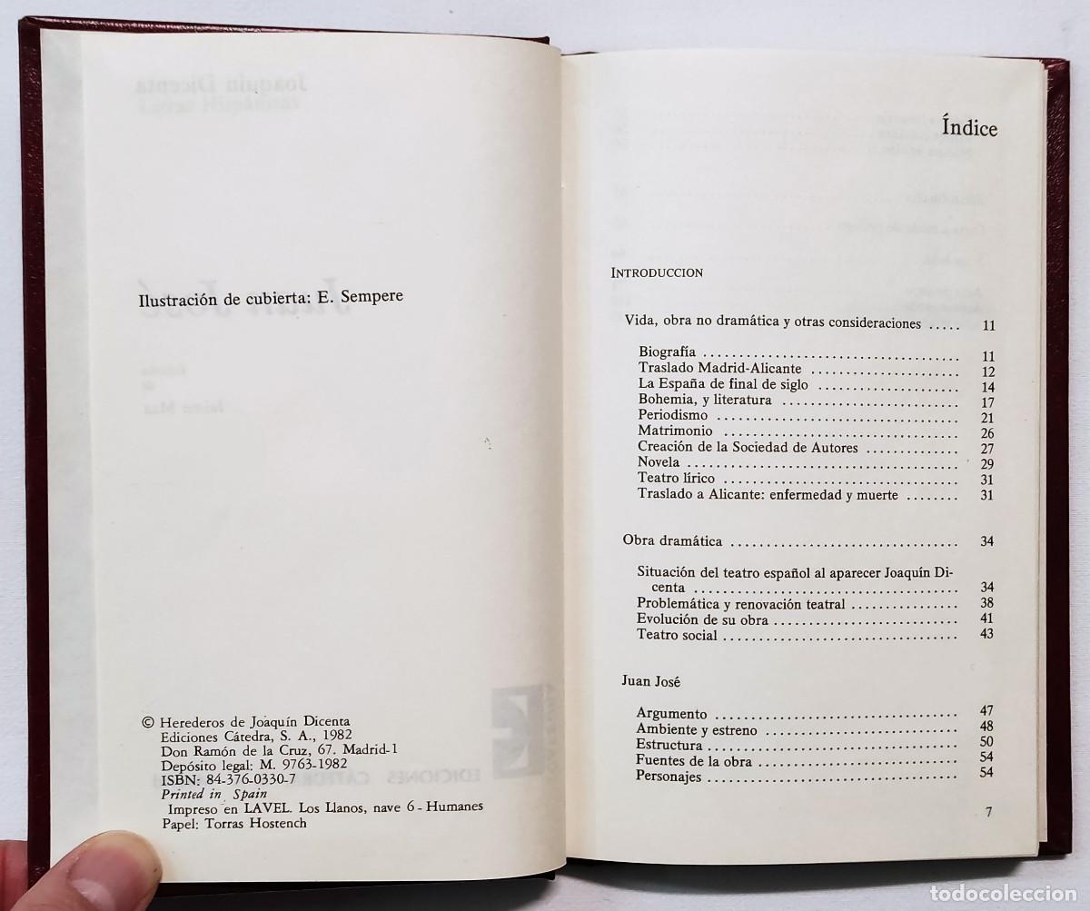 Libros de segunda mano: JUAN JOS&Eacute;. JOAQU&Iacute;N DICENTA. COMO NUEVO!!! - Foto 2