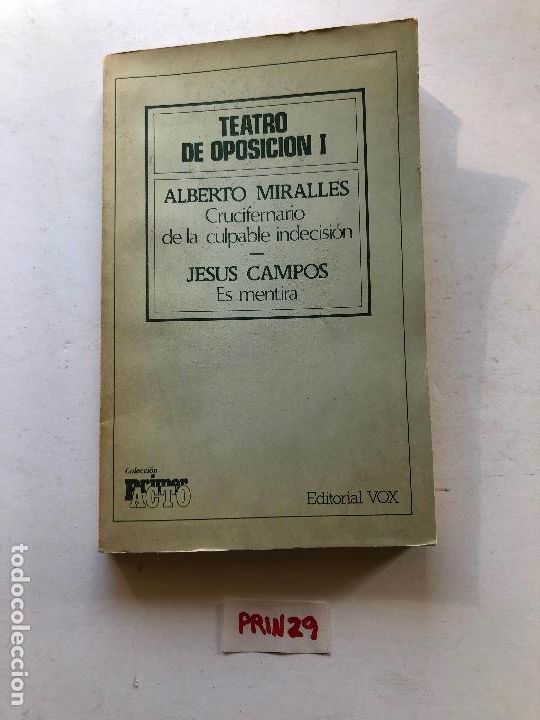 Libros de segunda mano: Teatro de oposici&oacute;n - Foto 1