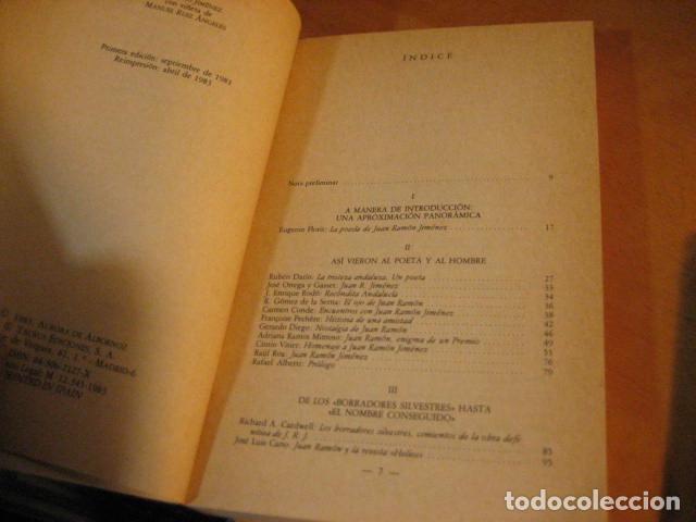 Libros de segunda mano: JUAN RAM&Oacute;N JIM&Eacute;NEZ / EDICI&Oacute;N DE AURORA DE ALBORNOZ / TAURUS. 1981 - Foto 4