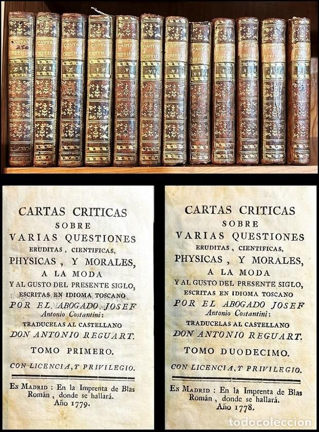 Livros em segunda m&atilde;o: CONSTANTINI, Josef Antonio Cartas cr&iacute;ticas sobre varias questiones eruditas, cient&iacute;ficas, physi