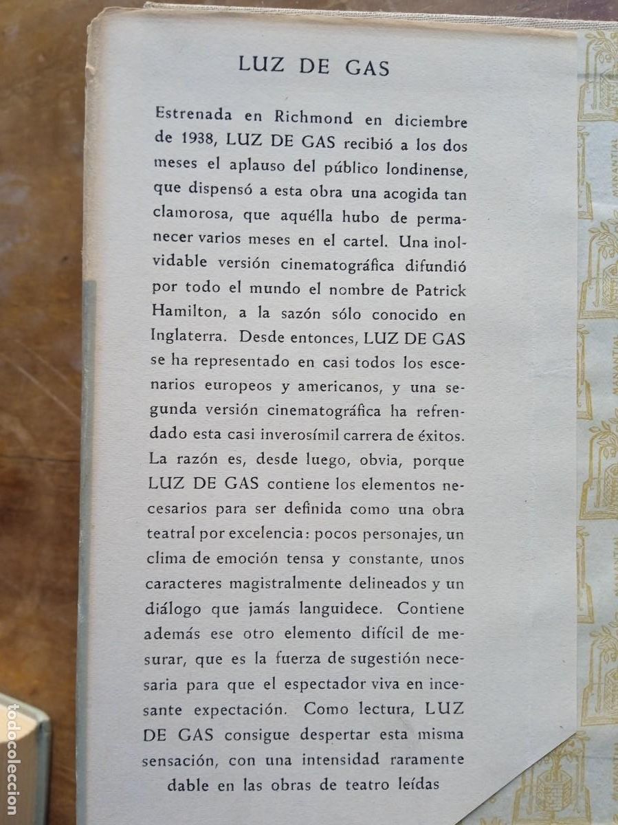 Libros de segunda mano: Luz de gas Patrick Hamilton - Foto 2
