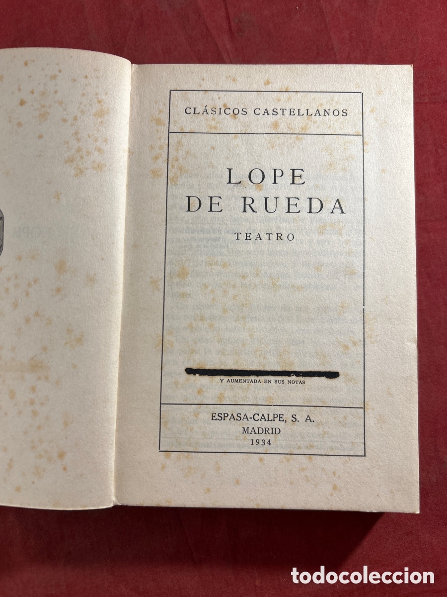 Libros de segunda mano: LOPE DE RUEDA. TEATRO - Foto 1