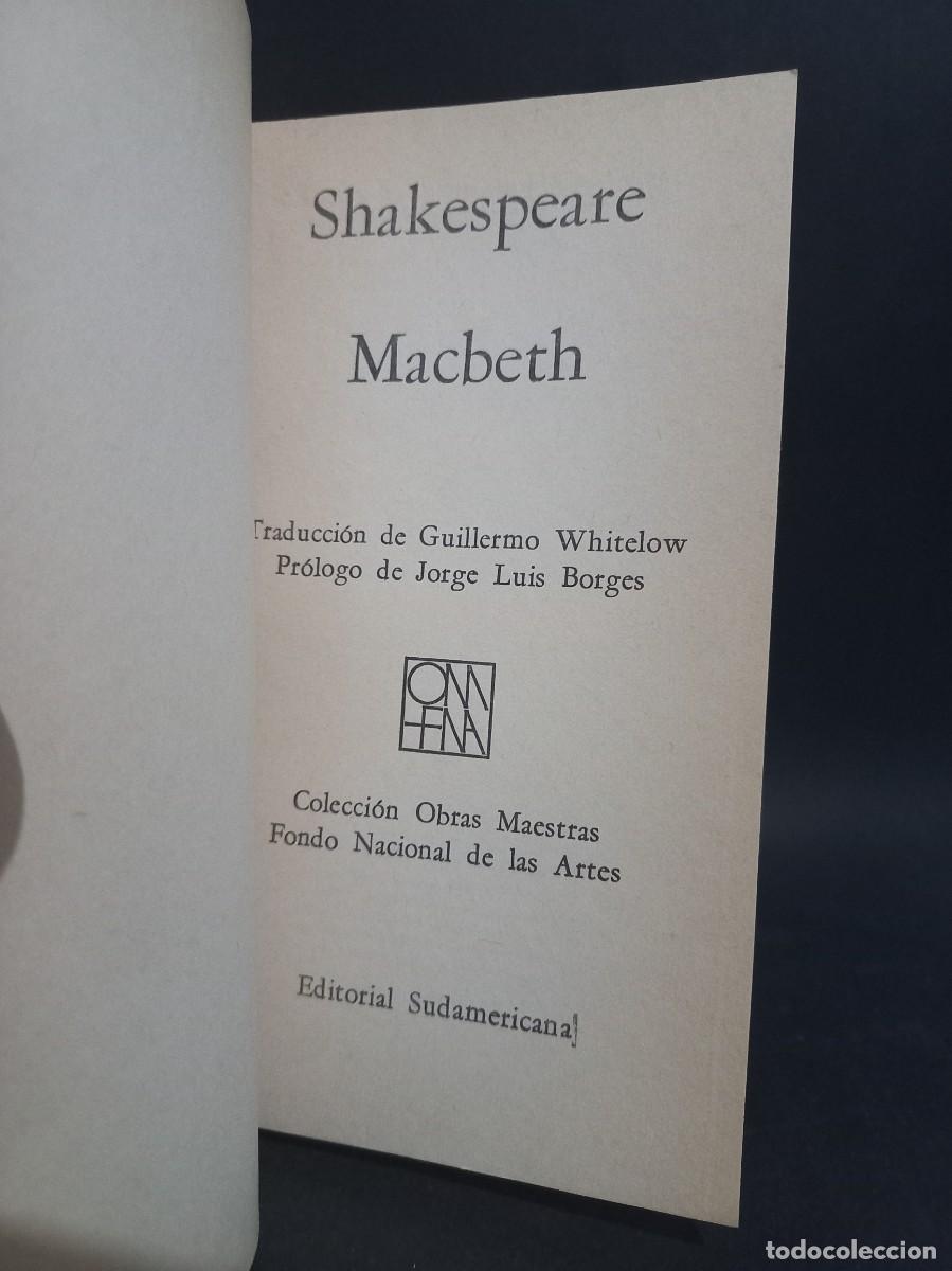 Libros de segunda mano: SHAKESPEARE - MACBETH - EDITORIAL SUDAMERICANA - 1970 - Foto 2