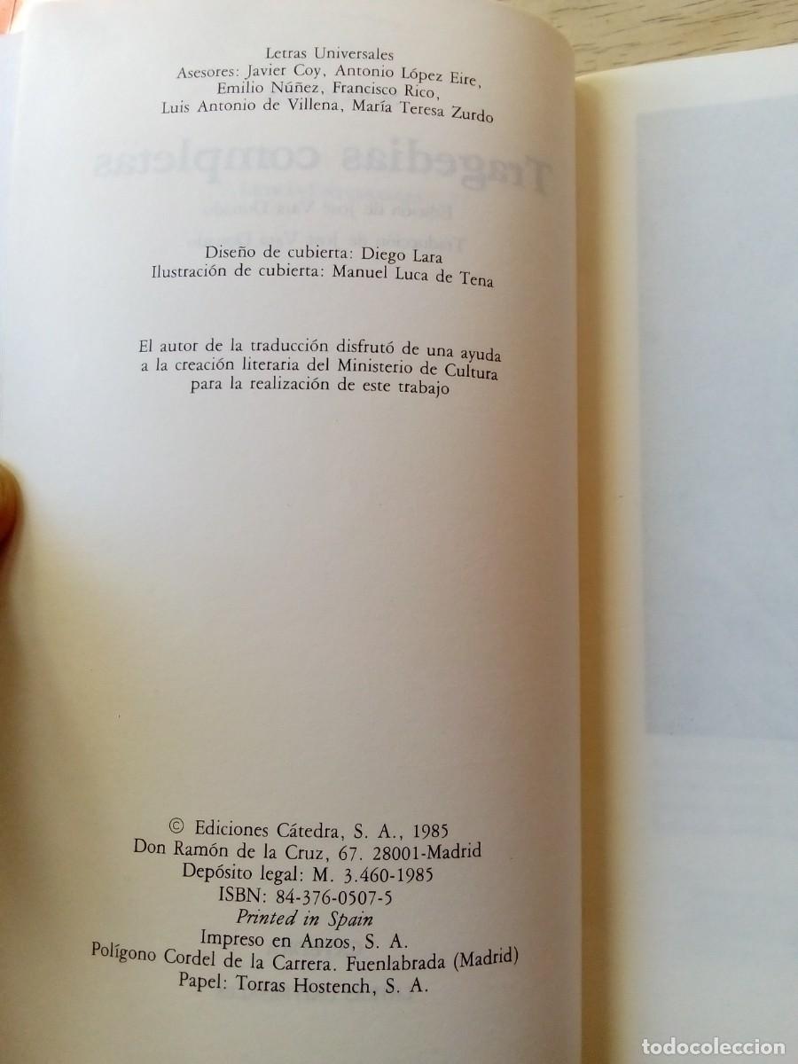 Libros de segunda mano: Tragedias completas. S&oacute;focles - Foto 3