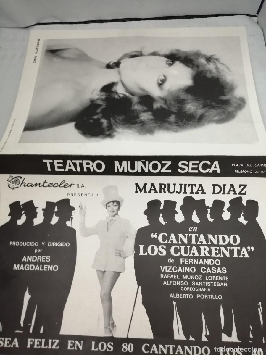 Livres d'occasion: Afiche D&iacute;ptico Original 1979 de la obra de teatro con Marujta D&iacute;az: CANTANDO LAS CUARENTA (1979)