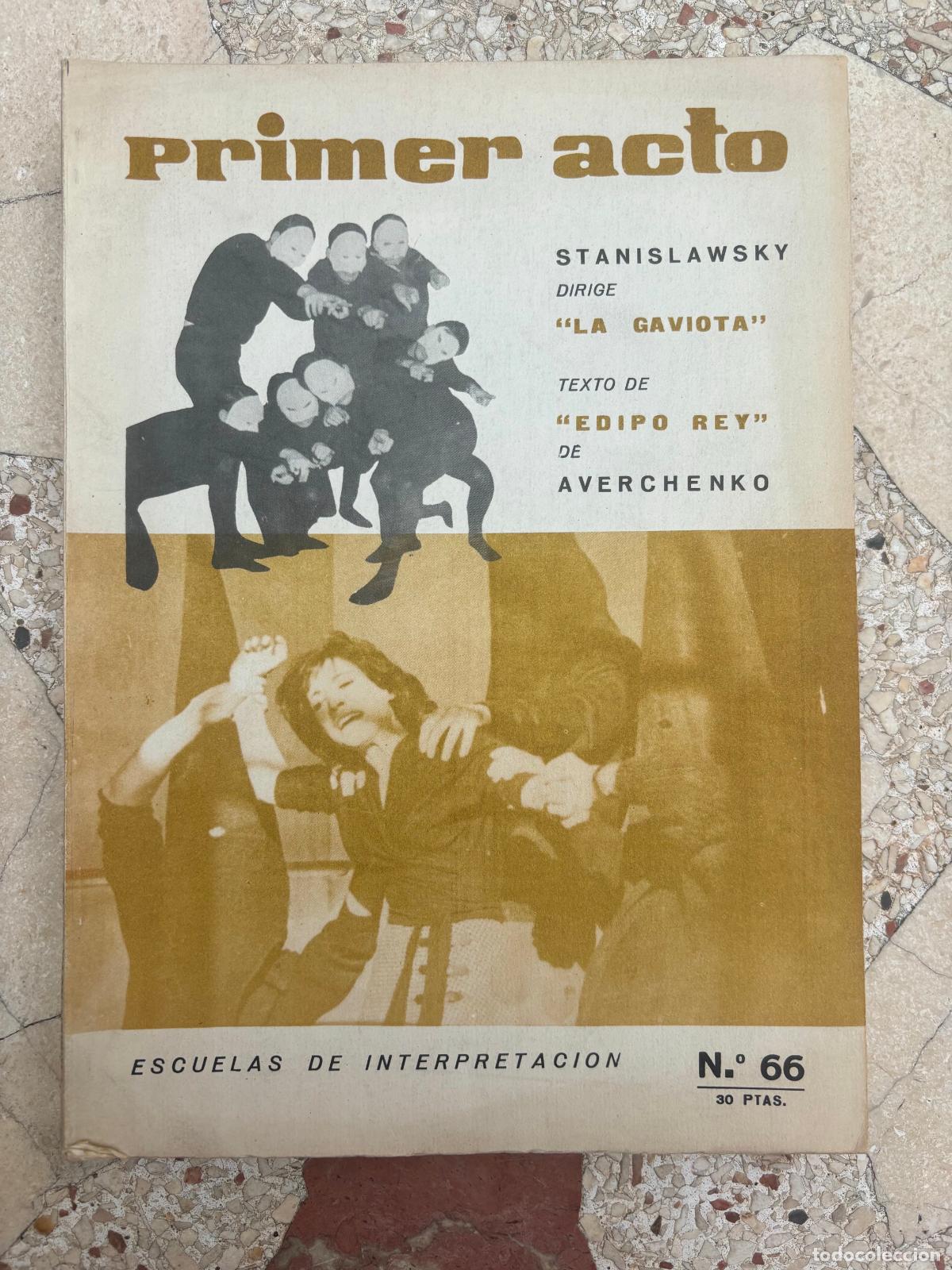 Livros em segunda m&atilde;o: TEATRO, PRIMER ACTO N&ordm; 66. A&Ntilde;O 1965. STANISLAWSKY. LA GAVIOTA. ESCUELAS DE INTERPRETACION.