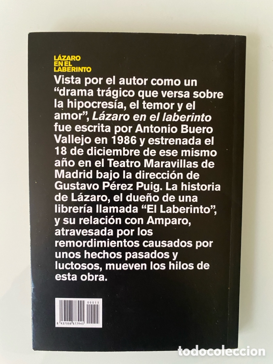 Libros de segunda mano: L&aacute;zaro en el laberinto - BUERO VALLEJO, Antonio - Foto 2