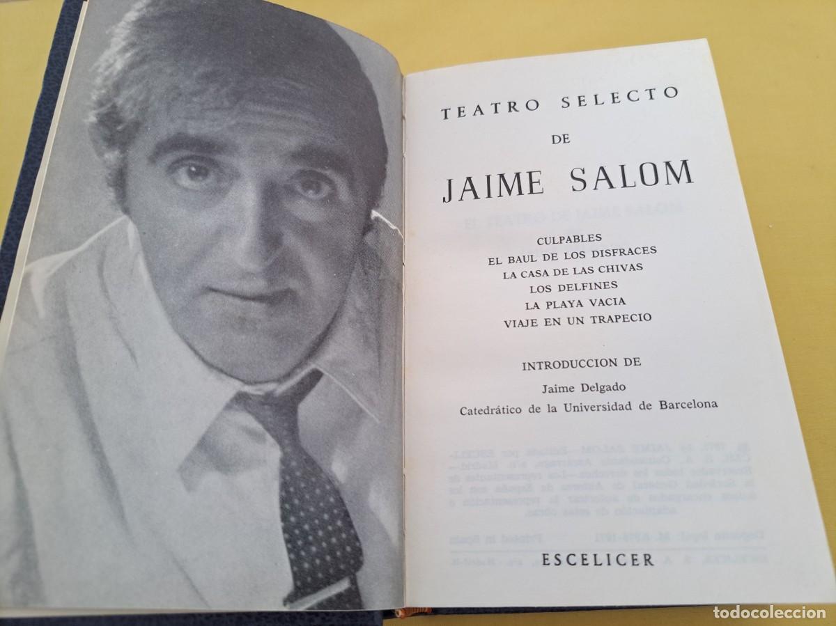 Libros de segunda mano: JAIME SALOM - TEATRO SELECTO - ESCELICER 1971 - Foto 3