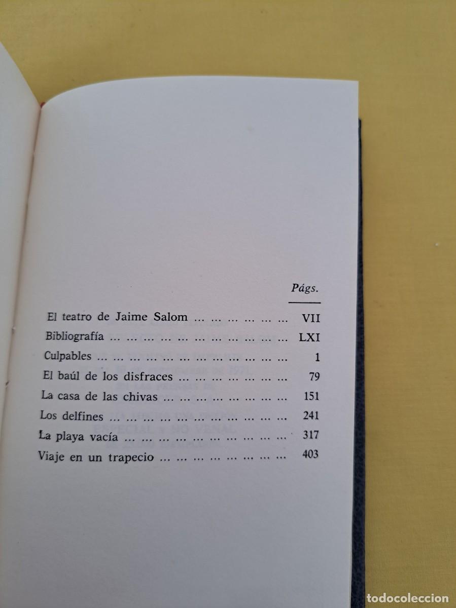 Libros de segunda mano: JAIME SALOM - TEATRO SELECTO - ESCELICER 1971 - Foto 4