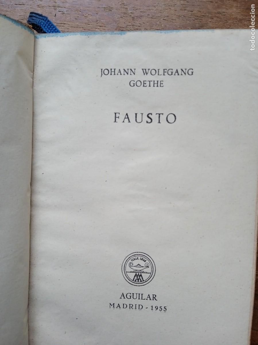 Libros de segunda mano: Fausto Goethe Aguilar Crisol 1955 - Foto 2