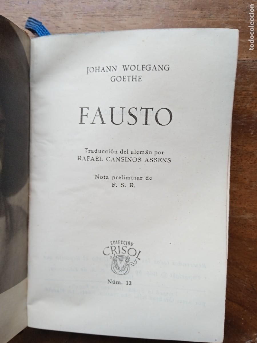 Libros de segunda mano: Fausto Goethe Aguilar Crisol 1955 - Foto 4