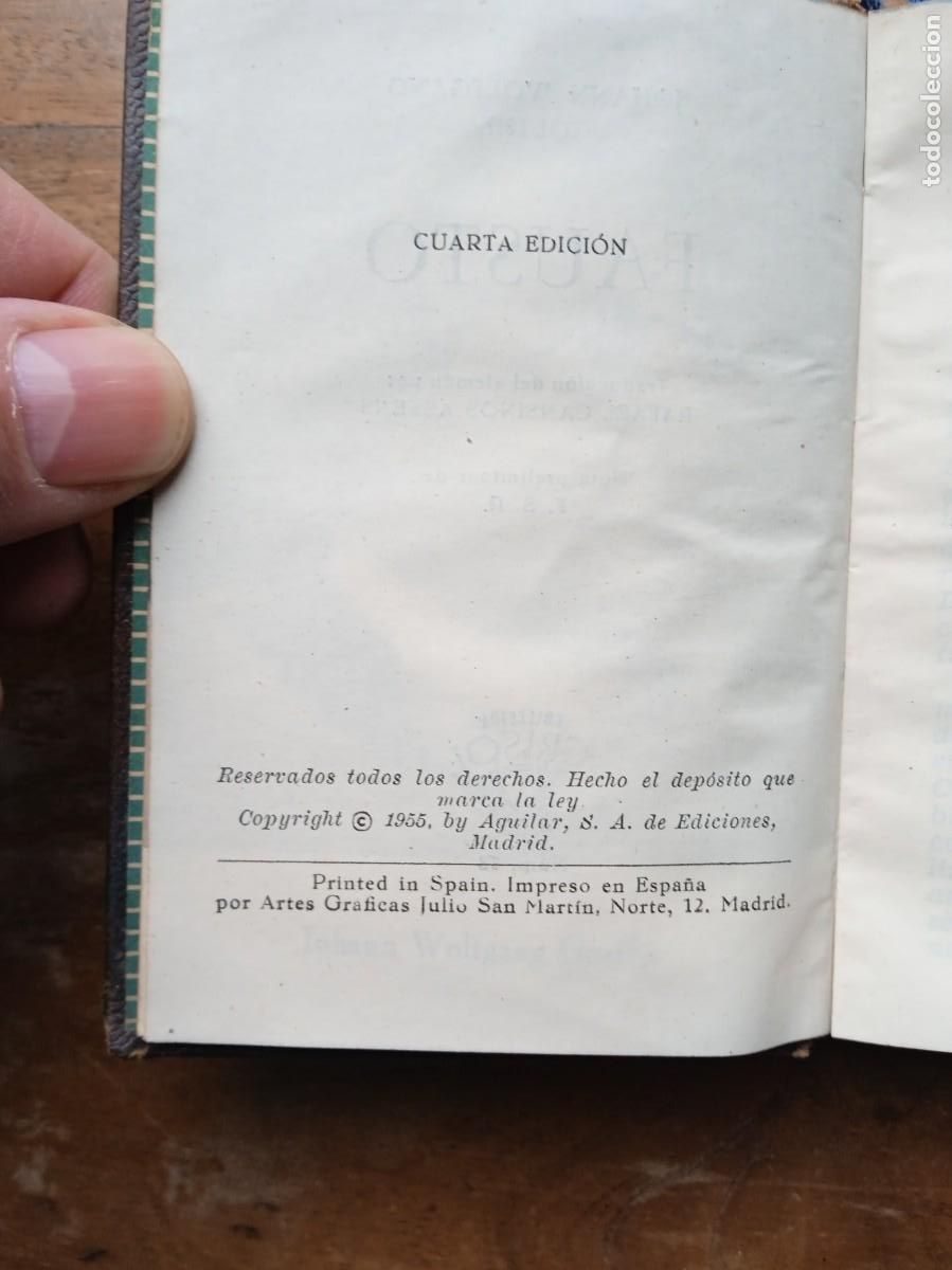 Libros de segunda mano: Fausto Goethe Aguilar Crisol 1955 - Foto 5